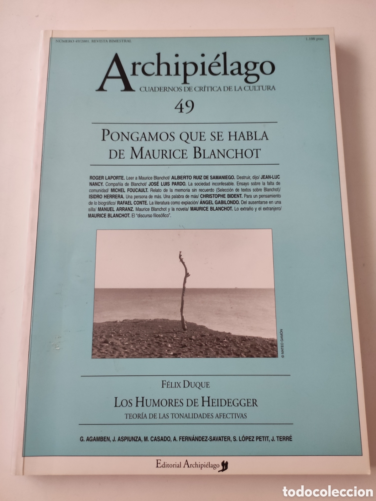 Coleccionismo de Revistas y Peri&oacute;dicos: Revista Archipielago .N&ordm; 49 - Numero dedicado a Pongamos que se habla de M Blanchot