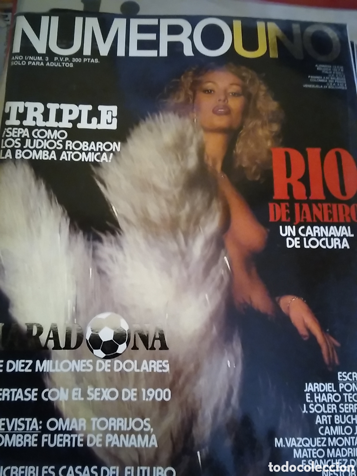 Coleccionismo de Revistas y Peri&oacute;dicos: N&uacute;mero uno revista er&oacute;tica espa&ntilde;ola desnudos mujeres n&uacute;mero 3 Maradona