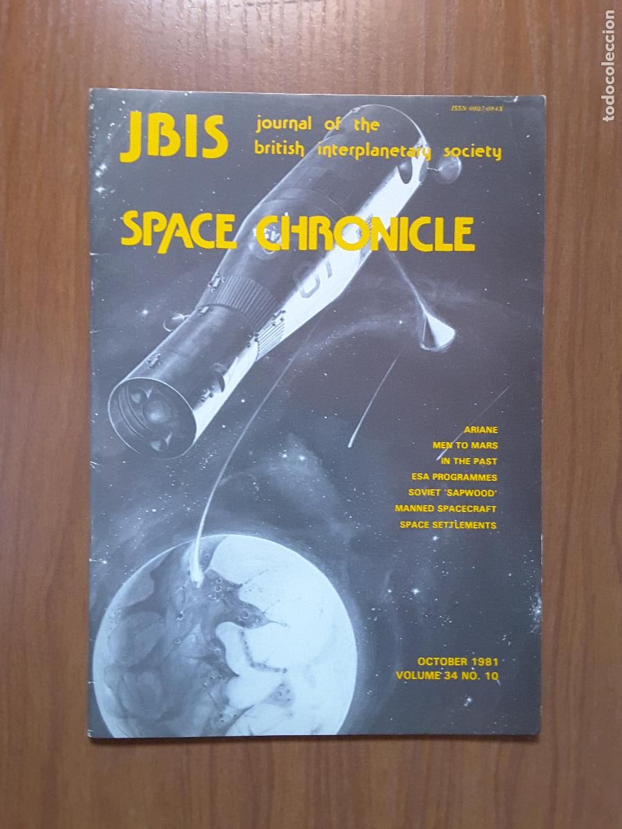 Colecionismo de Revistas e Jornais: Journal of the British Interplanetary Society Vol. 34, No. 10 - Space Chronicle