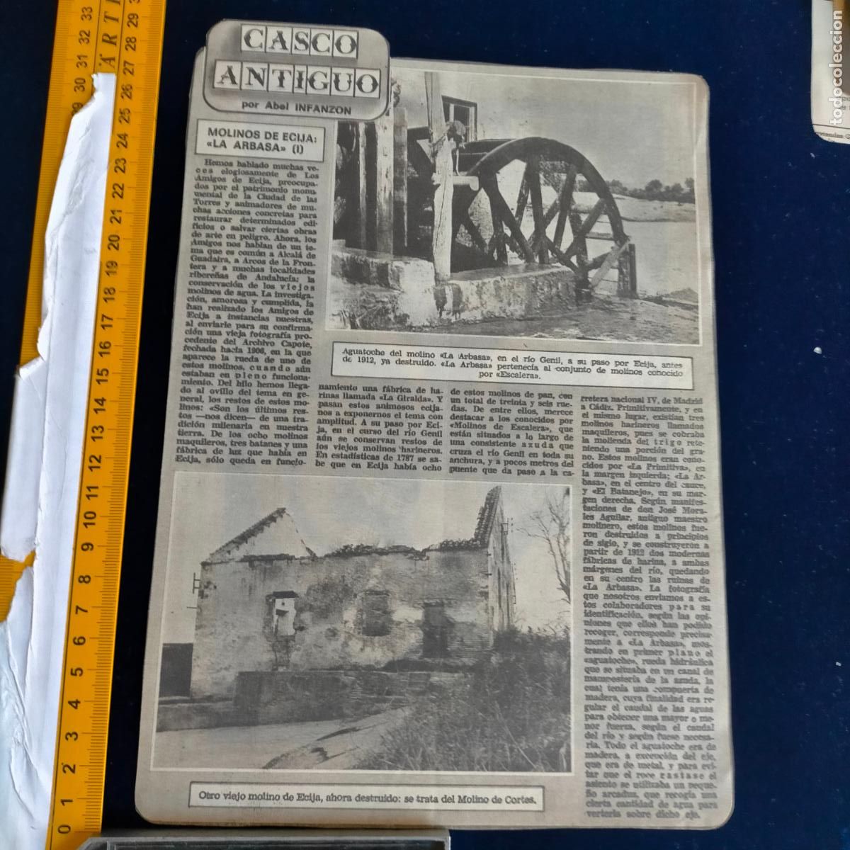 Coleccionismo de revistas y peri&oacute;dicos: NOTICIA SEVILLA CASCO ANTIGUO ANTONIO BURGOS - MOLINOS DE ECIJA LA ARBASA Y DE CORTES