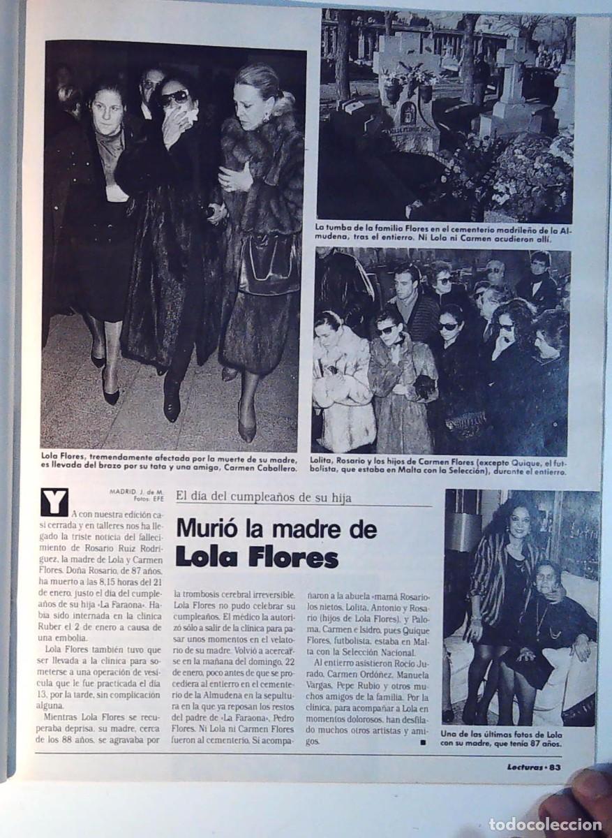 Sammeln von Zeitschriften und Zeitungen: lola flores muerte de su madre