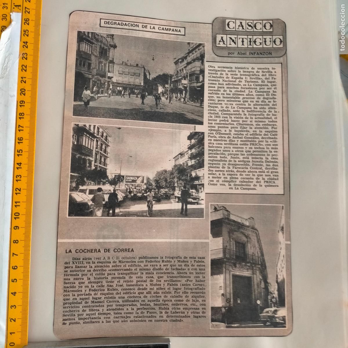 Sammeln von Zeitschriften und Zeitungen: NOTICIA SEVILLA CASCO ANTIGUO ANTONIO BURGOS - LA CAMPANA - LA COCHERA DE CORREA