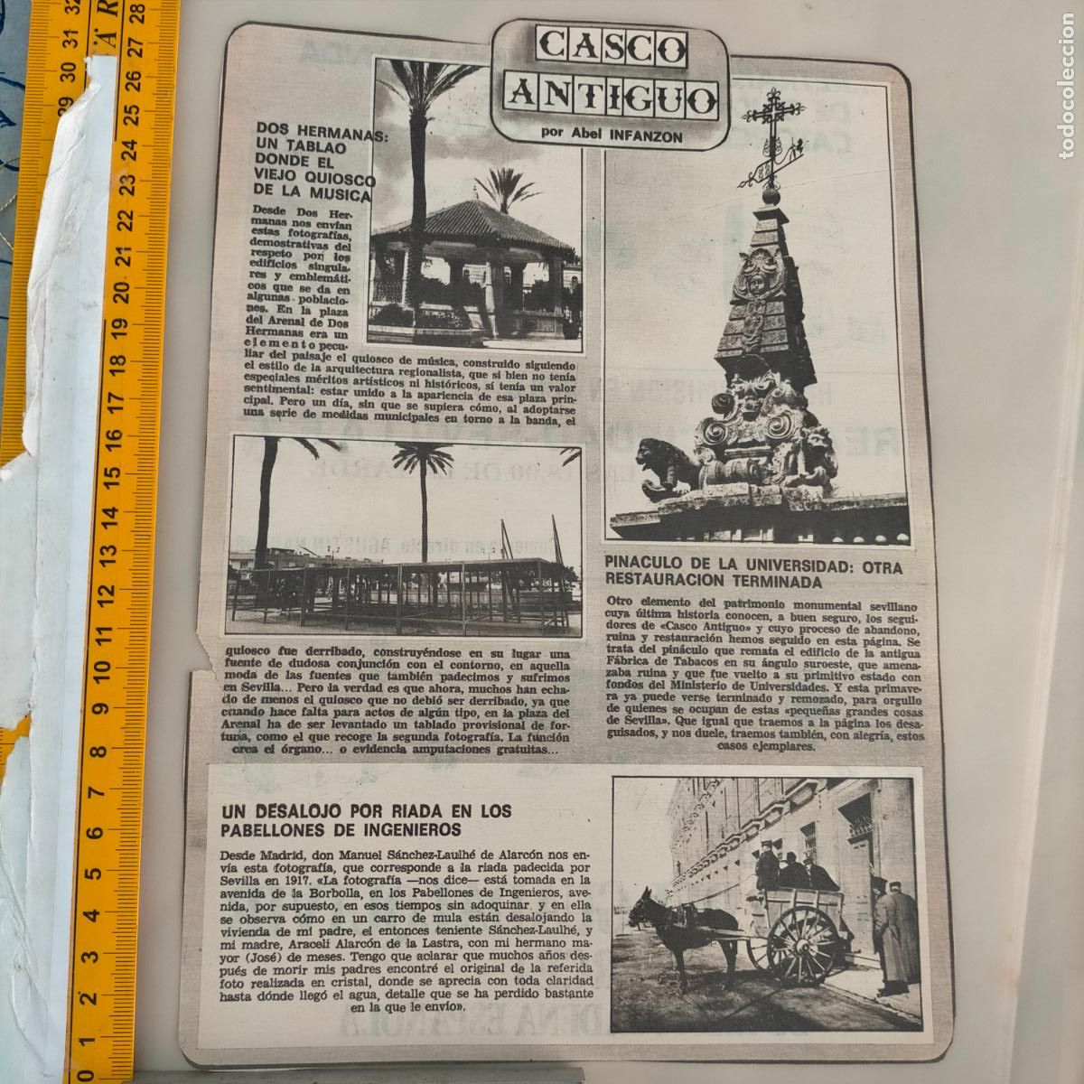 Sammeln von Zeitschriften und Zeitungen: NOTICIA SEVILLA CASCO ANTIGUO ANTONIO BURGOS - DOS HERMANAS TABLAO PINACULO UNIVERSIDAD CARRO BURRO