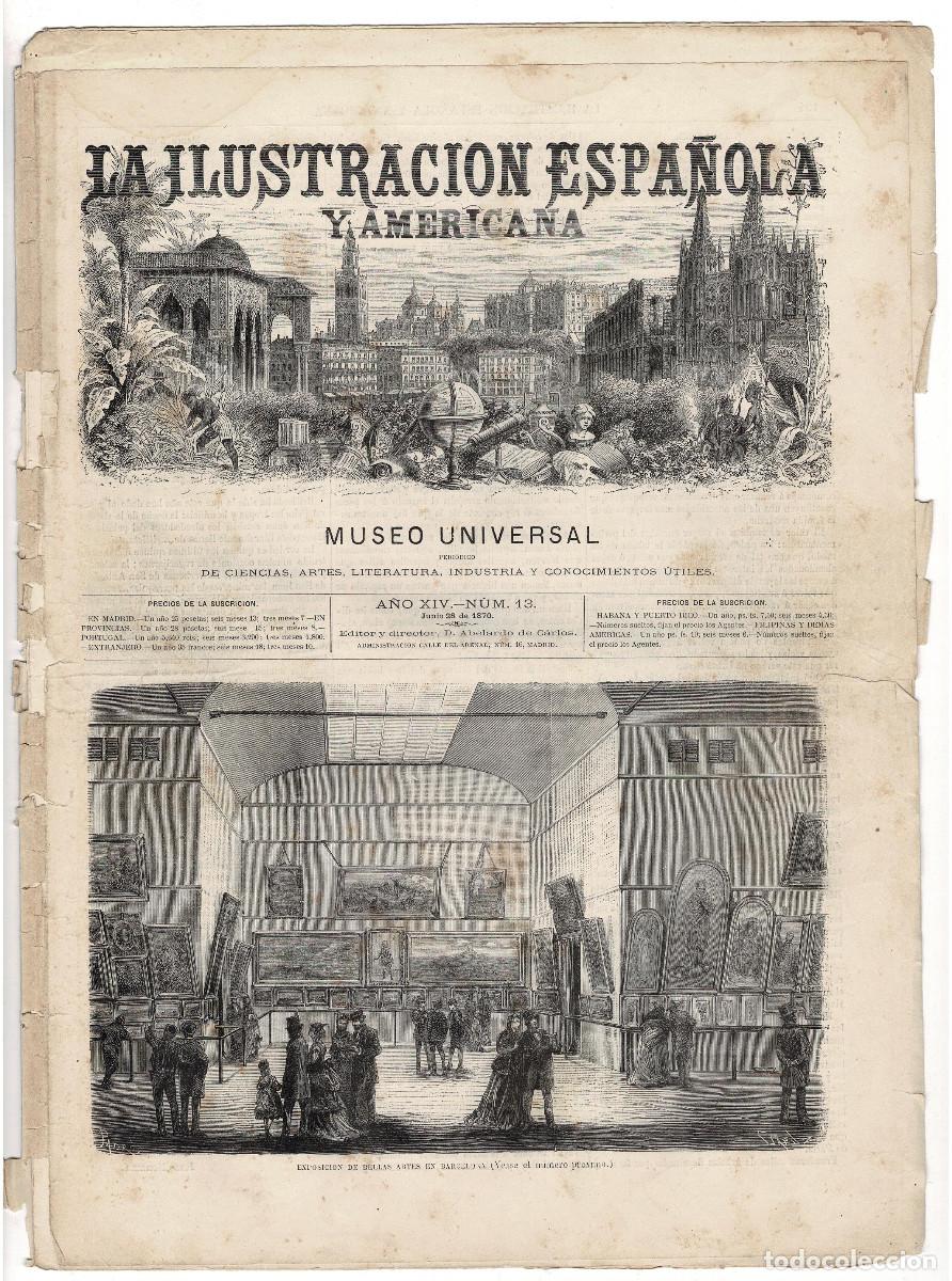 Coleccionismo de revistas y peri&oacute;dicos: LA ILUSTRACION ESPA&Ntilde;OLA Y AMERICANA. 28 DE JUNIO 1870. MUSEO UNIVERSAL.