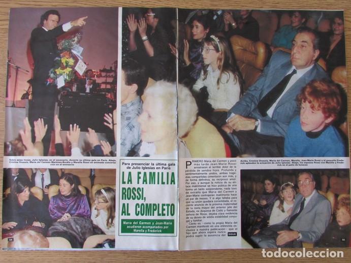 Coleccionismo de Revistas y Peri&oacute;dicos: RECORTE REVISTA DEL MUNDO 19 1985 JULIO IGLESIAS, JEAN-MARIE Y MARIA DEL CARMEN ROSSI 3 P&Aacute;GS
