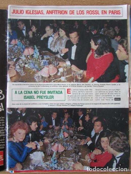 Coleccionismo de Revistas y Peri&oacute;dicos: RECORTE REVISTA DEL MUNDO 17 1985 JULIO IGLESIAS, NABILA KASHOGI, CARMEN ROSSI 3 P&Aacute;GS