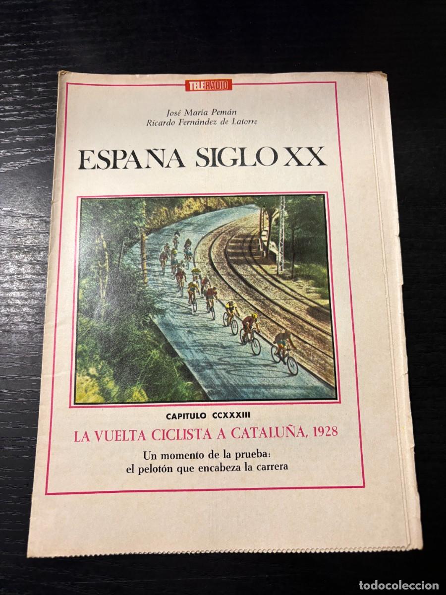 Coleccionismo de Revistas y Peri&oacute;dicos: FASC&Iacute;CULO TELERADIO. ESPA&Ntilde;A SIGLO XX. CAP&Iacute;TULO 233. LA VUELTA CICLISTA A CATALU&Ntilde;A, 1928