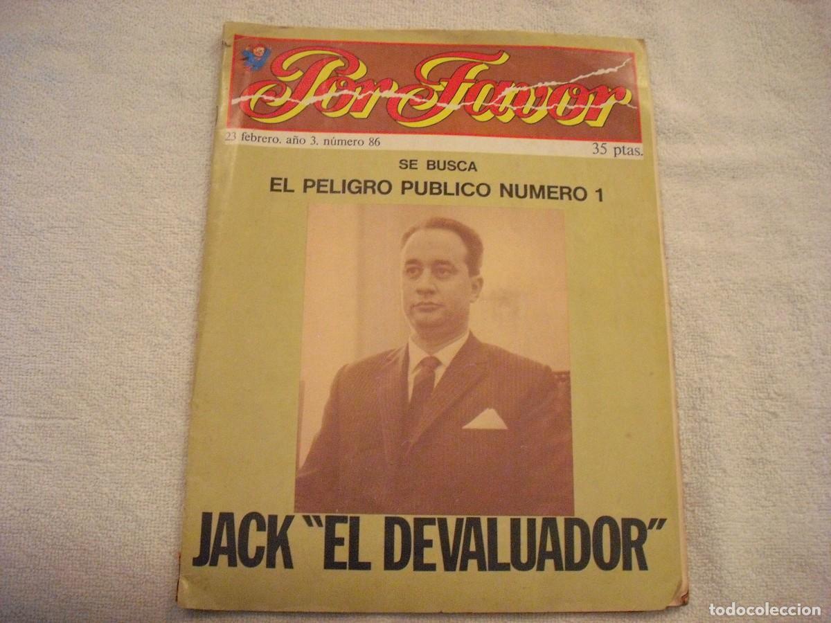 Collezionismo di Riviste e Giornali: POR FAVOR N. 86 . EN PORTADA JACK EL DEVALUADOR
