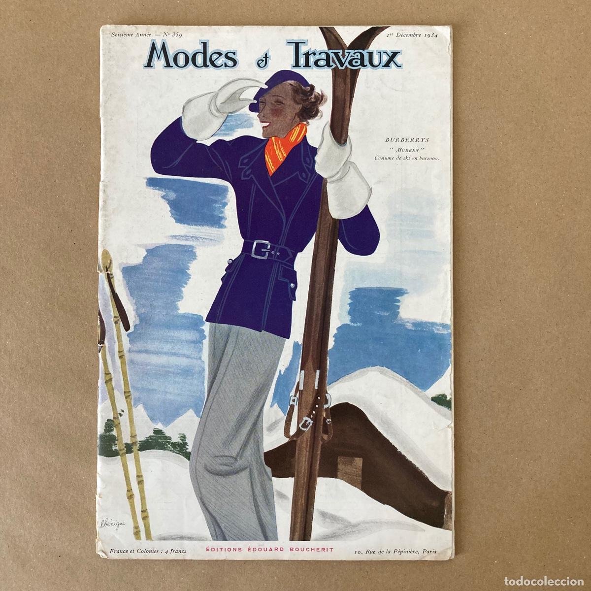 Collezionismo di Riviste e Giornali: REVISTA MODA FRANCESA - MODES ET TRAVAUX - DICIEMBRE 1934 N&ordm; 359 - &Eacute;DOUARD BOUCHERIT - PARIS