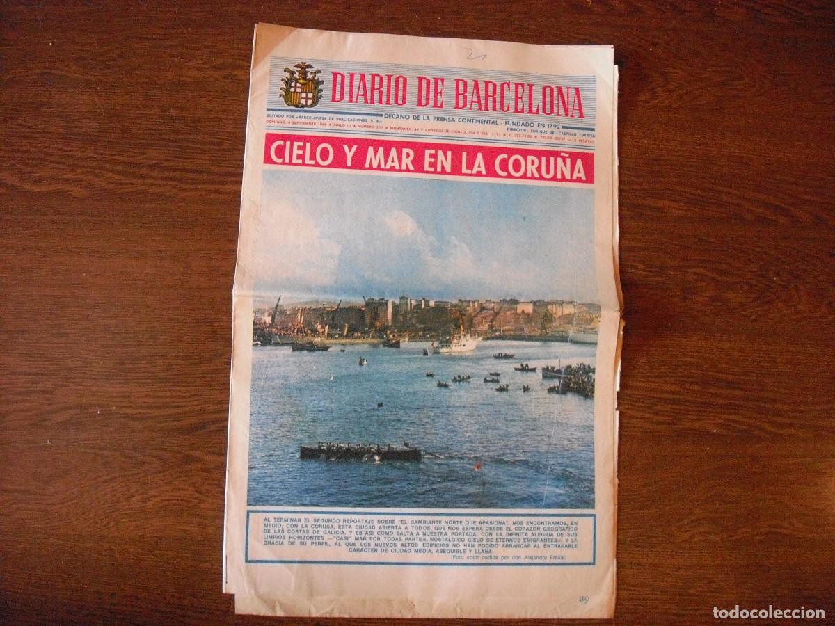 Collezionismo di Riviste e Giornali: DIARIO DE BARCELONA , CIELO Y MAR EN LA CORU&Ntilde;A , SUPLEMENTO SEPTIEMBRE 1966