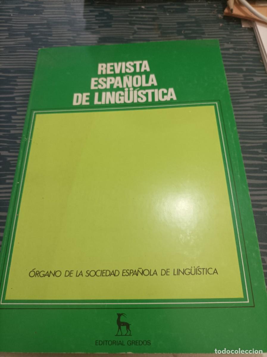 Coleccionismo de Revistas y Peri&oacute;dicos: REVISTA ESPA&Ntilde;OLA DE LING&Uuml;&Iacute;STICA, FASC&Iacute;CULO 1, ENERO -JUNIO 1988, GREDOS EDITORIAL,VER FOTOS.