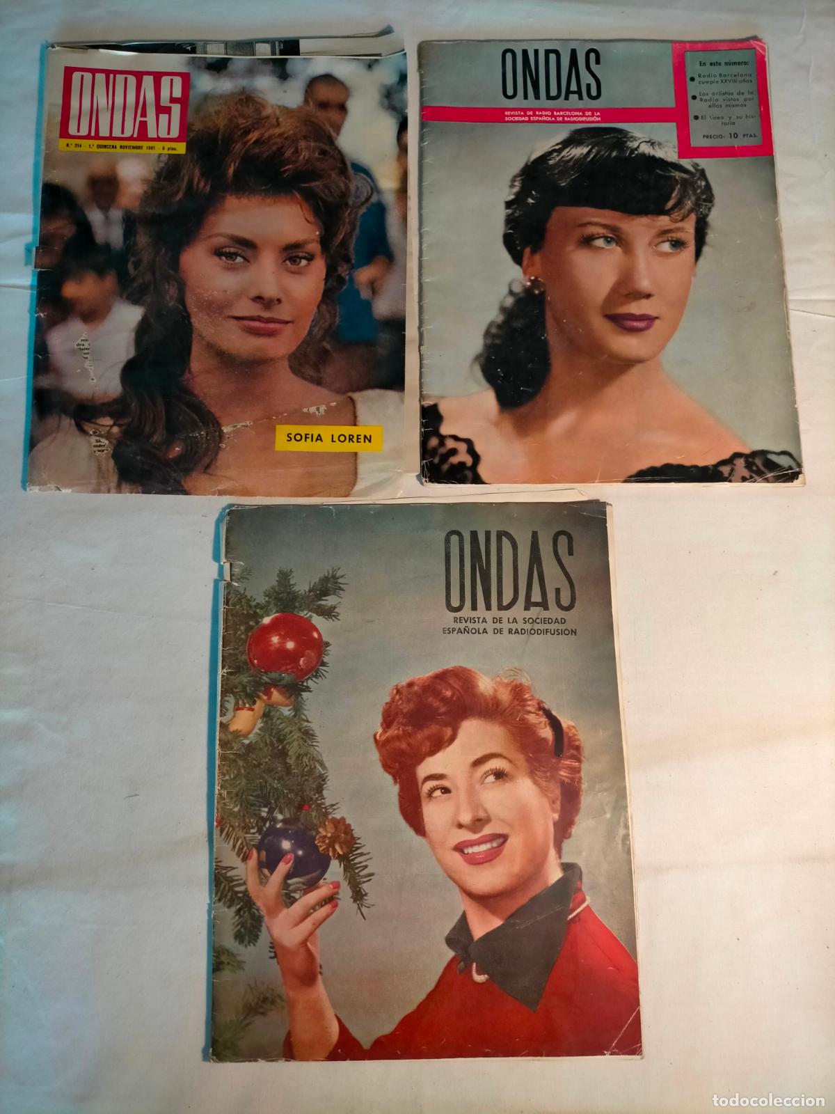 Colecionismo de Revistas e Jornais: Lote 3 revistas ONDAS revista de radio Barcelona de la sociedad espa&ntilde;ola de radiodifusi&oacute;n a&ntilde;os 60