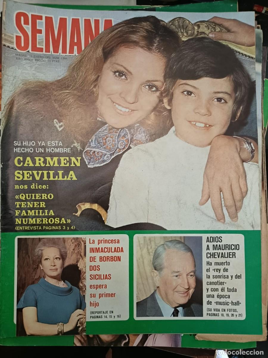 Colecionismo de Revistas e Jornais: SEMANA A&Ntilde;O XXXIII N&ordm;1665. 15 Enero 1972
