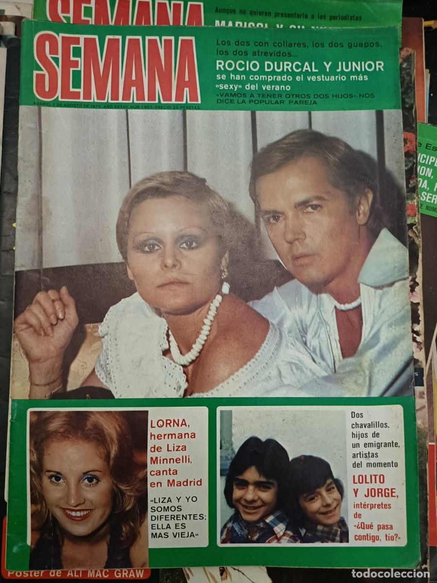 Colecionismo de Revistas e Jornais: SEMANA A&Ntilde;O XXXVII N&ordm;1903. 7 Agosto 1976