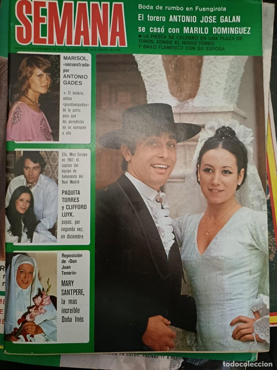 Colecionismo de Revistas e Jornais: SEMANA A&Ntilde;O XXXVII N&ordm;1918. 20 Noviembre 1976