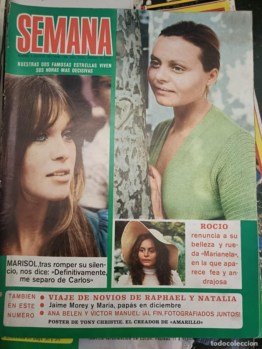Colecionismo de Revistas e Jornais: SEMANA A&Ntilde;O XXXIII N&ordm;1694. 5 Agosto 1972