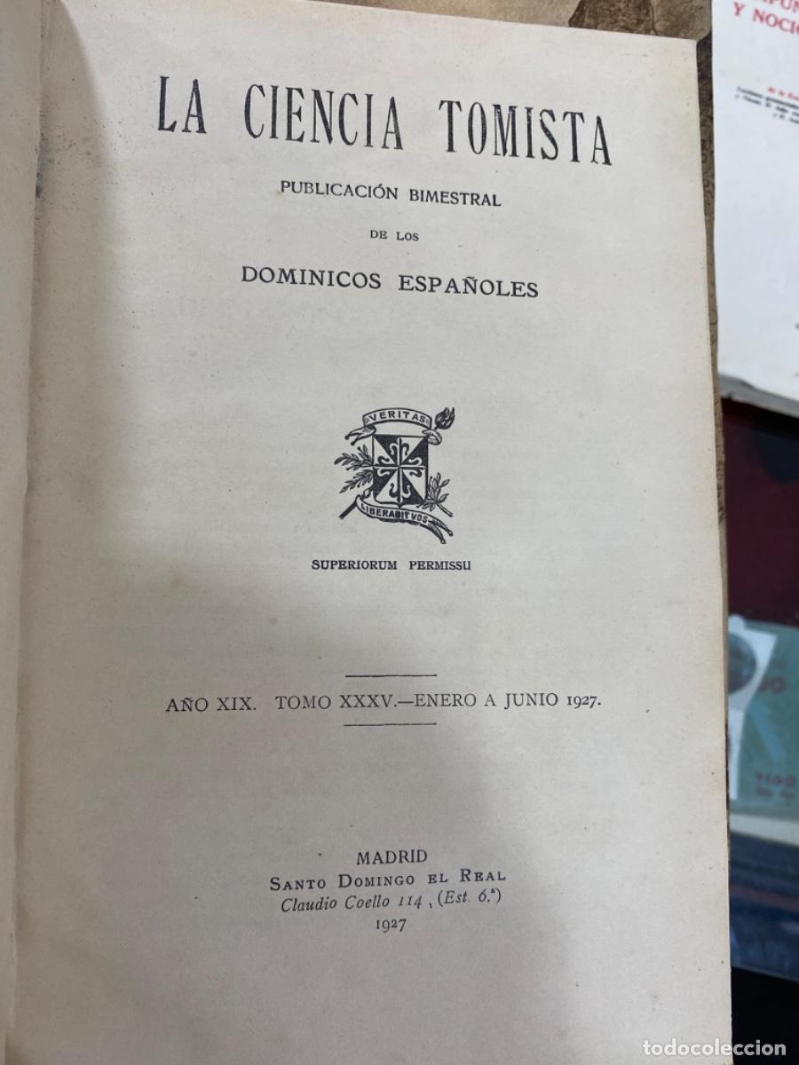 Coleccionismo de Revistas y Peri&oacute;dicos: La ciencia tomista. Madrid 1927. A&ntilde;o XIX. Tomo XXXV. Enero a junio 1927. Encuadernado