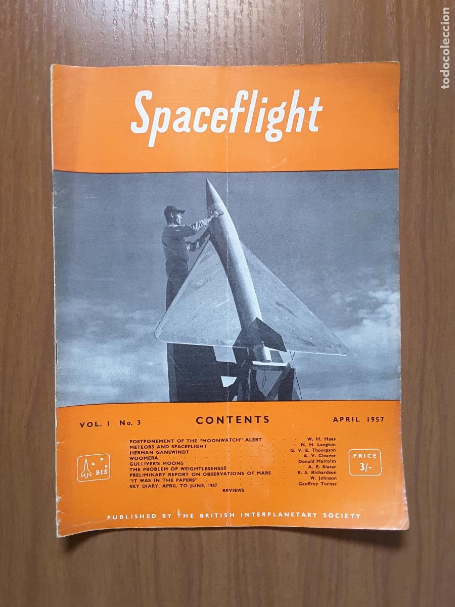 Colecionismo de Revistas e Jornais: Spaceflight Vol. 1 No 3. Revista exploraci&oacute;n del espacio en ingl&eacute;s.