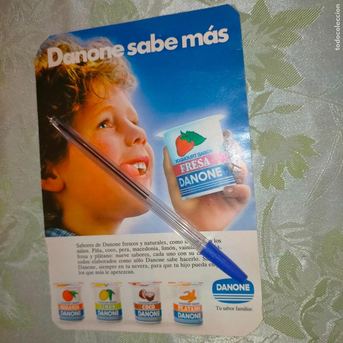 Coleccionismo de Revistas y Peri&oacute;dicos: clipping recorte revista a&ntilde;os 80/90s yoghourt danone - trasera arsinoe desland maquillaje toallitas