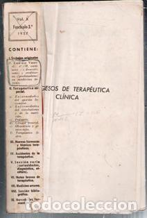 Collezionismo di Riviste e Giornali: Progresos de terap&eacute;utica cl&iacute;nica. Volumen X. Fasc&iacute;culo 3. 1957