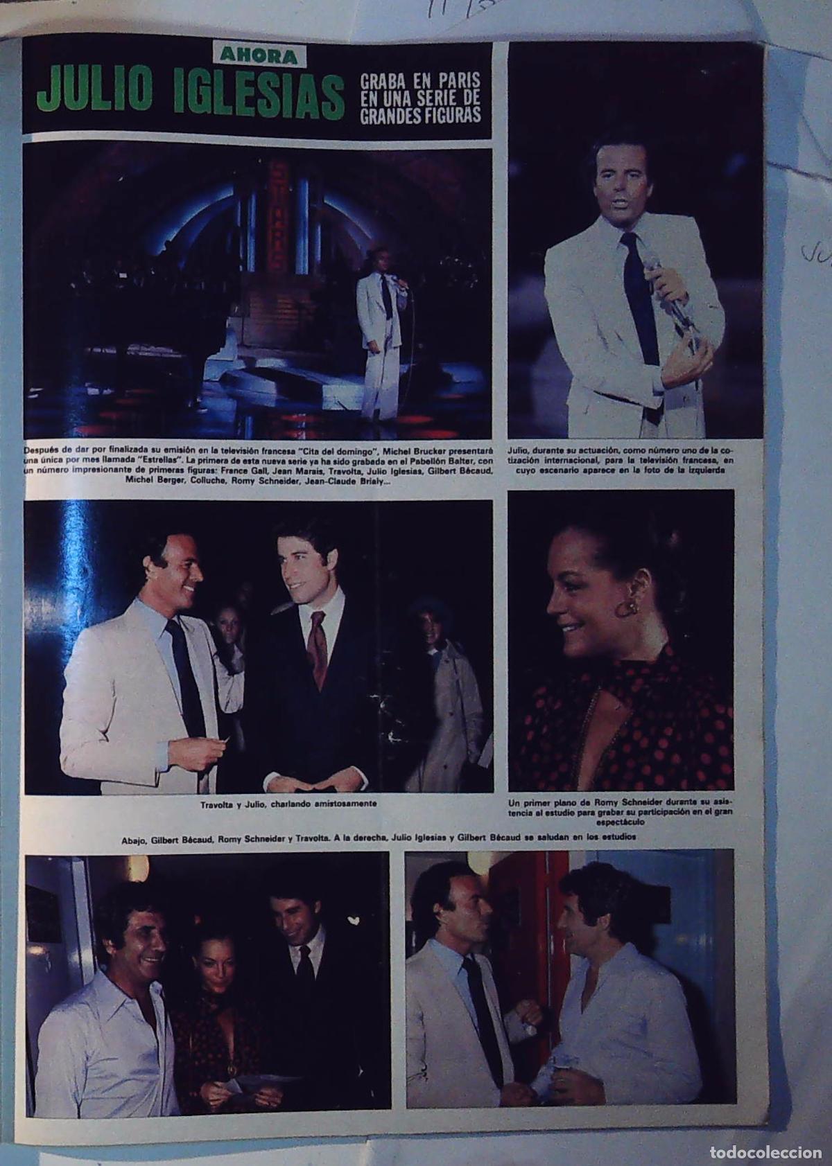 Coleccionismo de Revistas y Peri&oacute;dicos: JULIO IGLESIAS ROMY SCHNEIDER JOHN TRAVOLTA GILBERT BECAUD