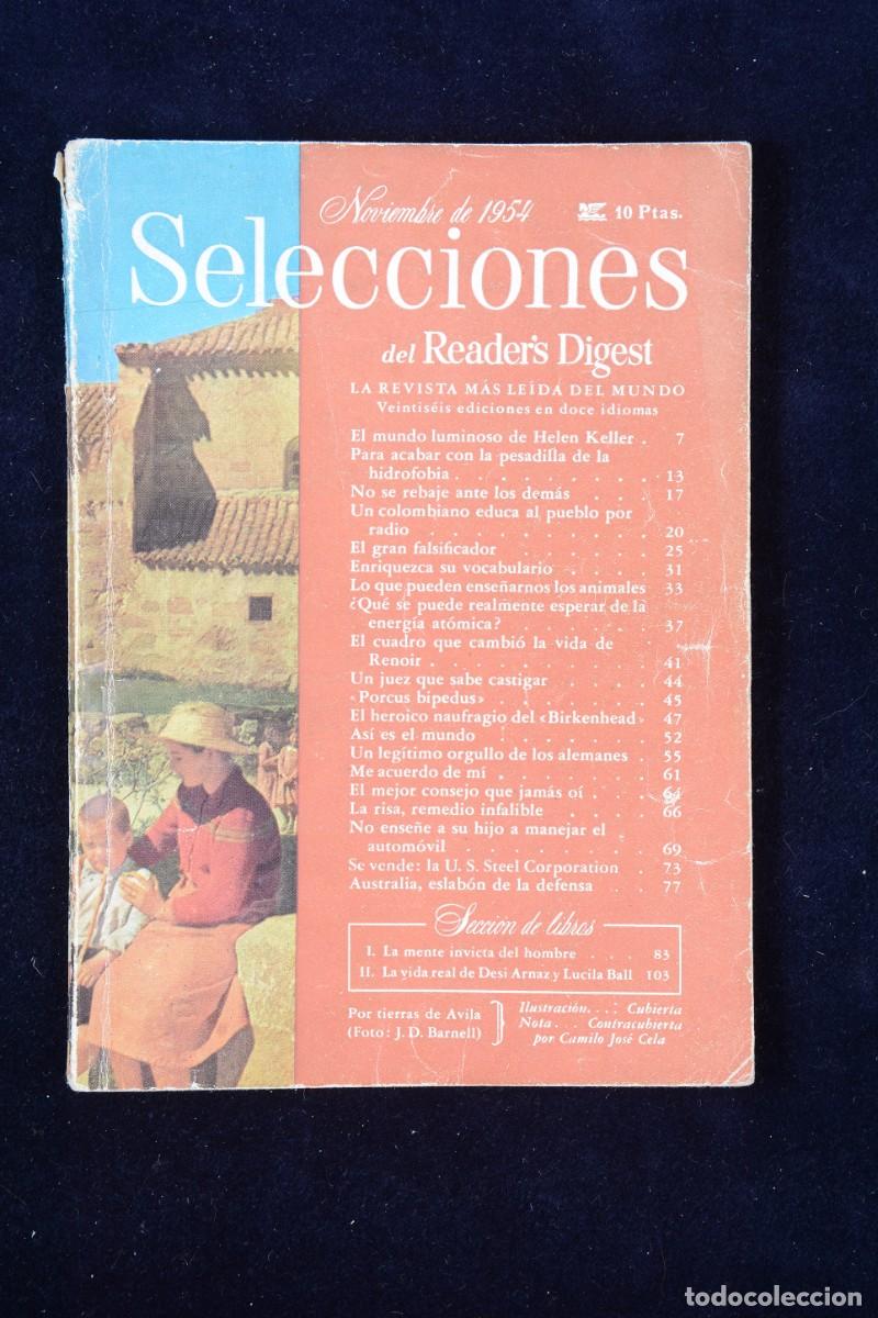 Colecionismo de Revistas e Jornais: Selecciones del Reader's Digest Noviembre del 1954