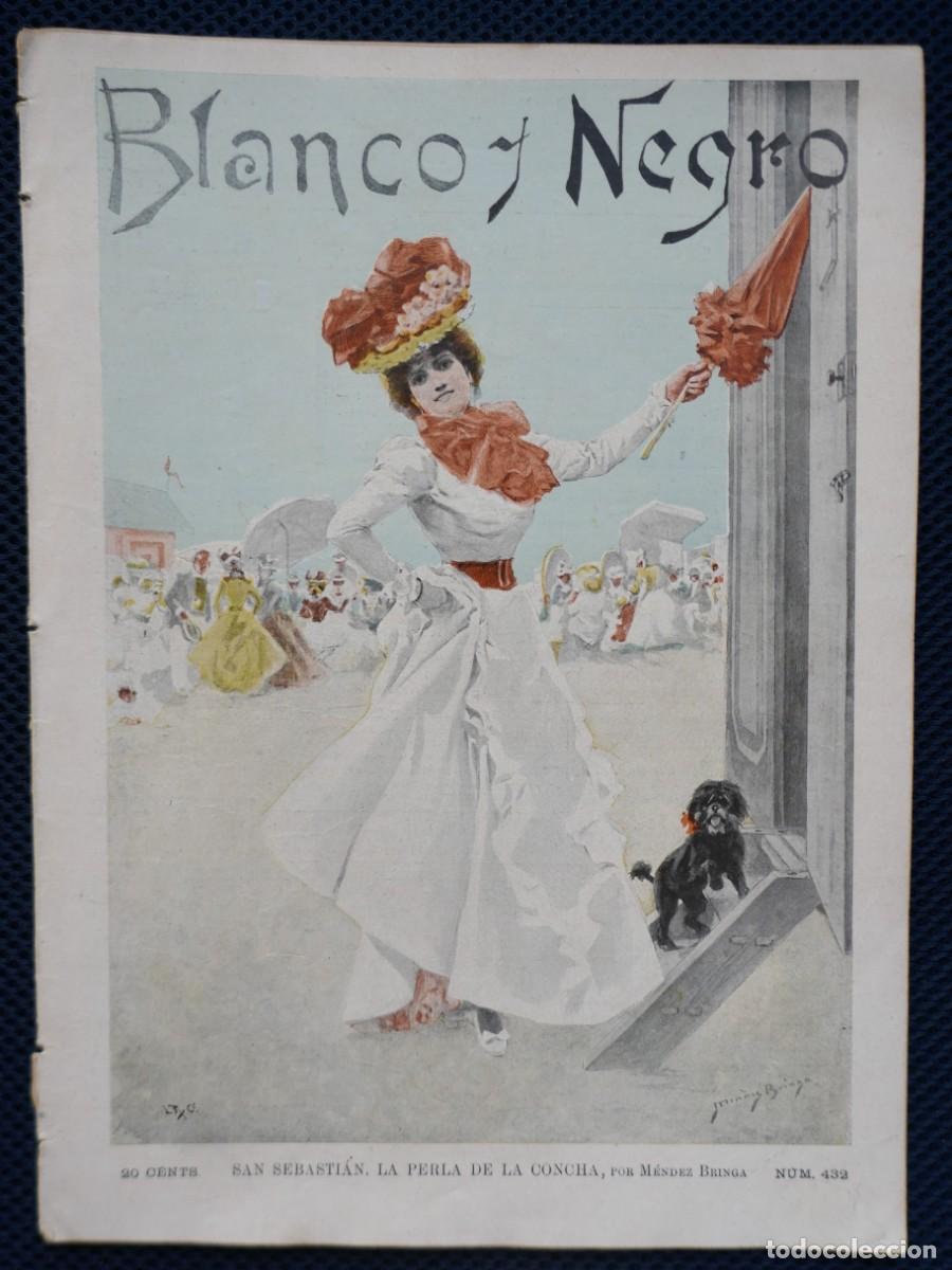 Coleccionismo de Revistas y Peri&oacute;dicos: REVISTA BLANCO Y NEGRO N&Uacute;MERO 432 12 DE AGOSTO DE 1899. COMPLETO. DESPEGADO