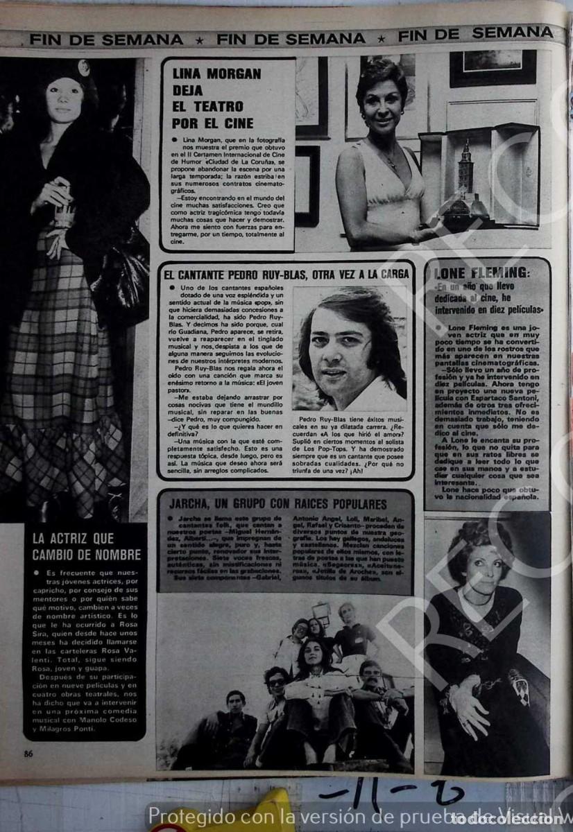 Coleccionismo de Revistas y Peri&oacute;dicos: rosa valenti valenty LINA MORGAN RUY BLAS LONE FLEMING JARCHA