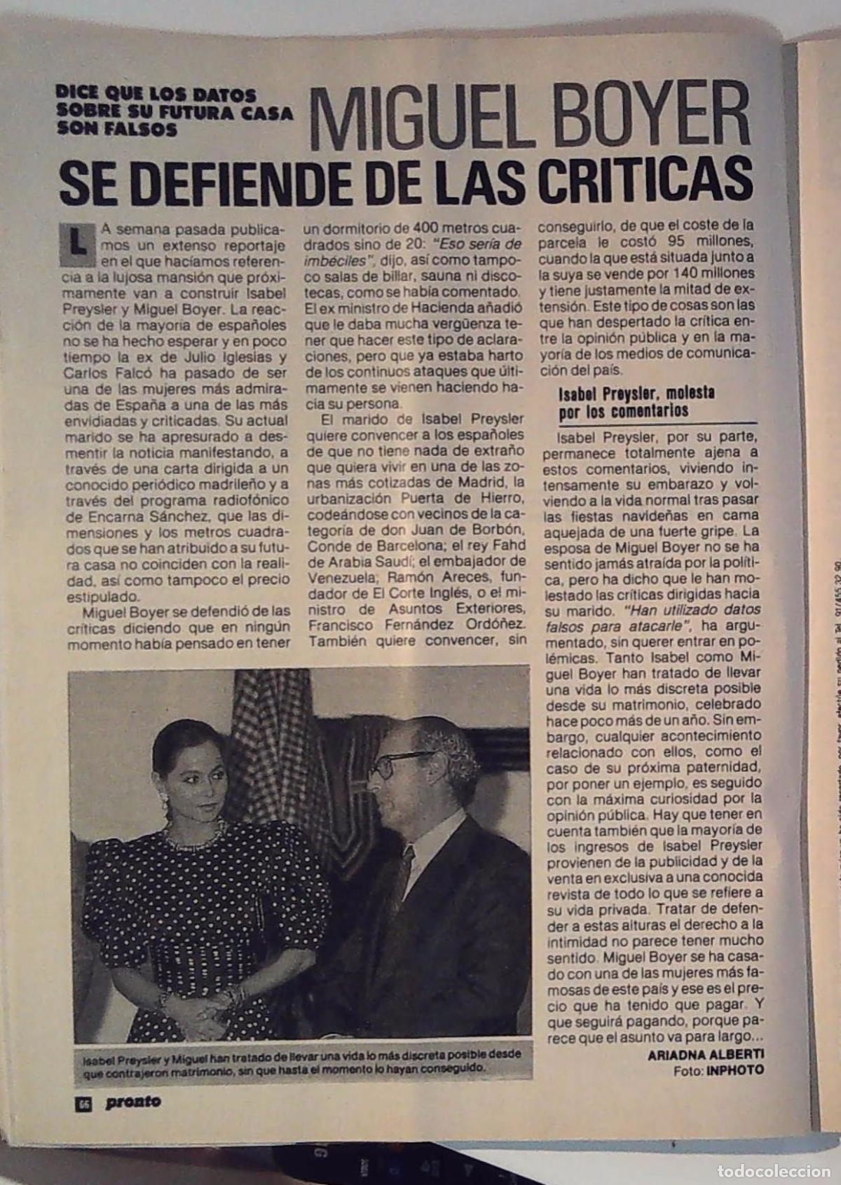 Coleccionismo de Revistas y Peri&oacute;dicos: isabel preysler miguel boyer