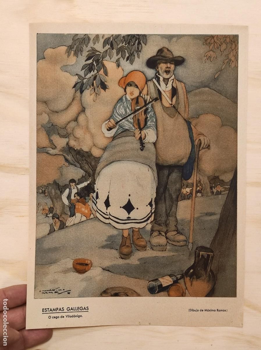 Coleccionismo de Revistas y Peri&oacute;dicos: HOJA REVISTA ORIGINAL A&Ntilde;OS 30. ESTAMPAS GALLEGAS, O CEGO DE VILAD&Oacute;NIGA, POR MAXIMO RAMOS