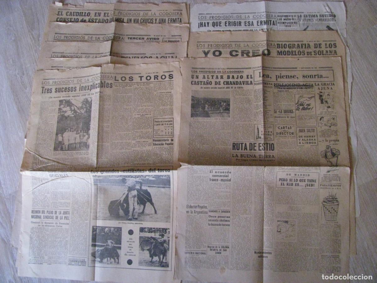 Collezionismo di Riviste e Giornali: HOJAS SUELTAS DE VARIOS N&Uacute;MEROS DEL PERIODICO INFORMACIONES JUNIO, JULIO, SEPTIEMBRE 1945.