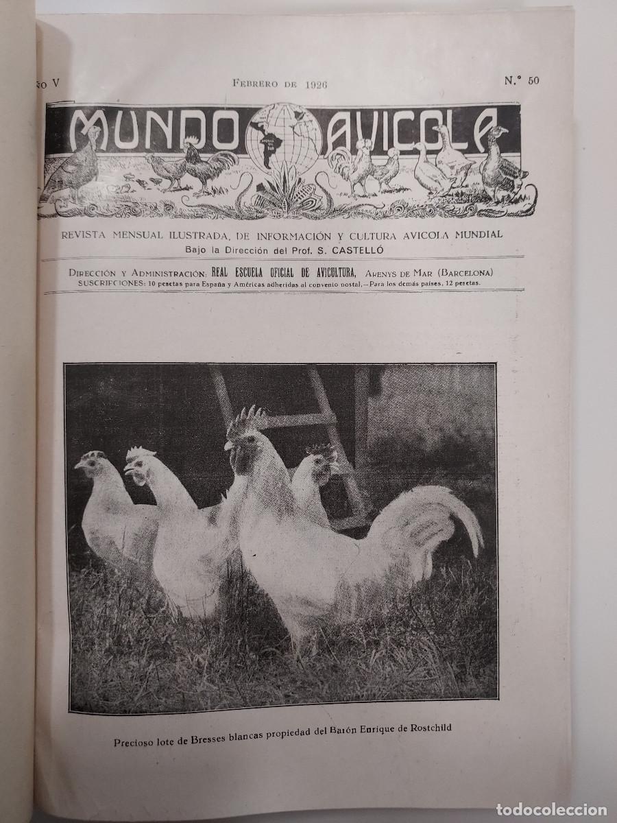 Coleccionismo de revistas y peri&oacute;dicos: REVISTA MENSUAL ILUSTRADA - MUNDO AVICOLA - A&Ntilde;O V Y VI - 1926-1927 - COMPLETO (excepto enero 1926)