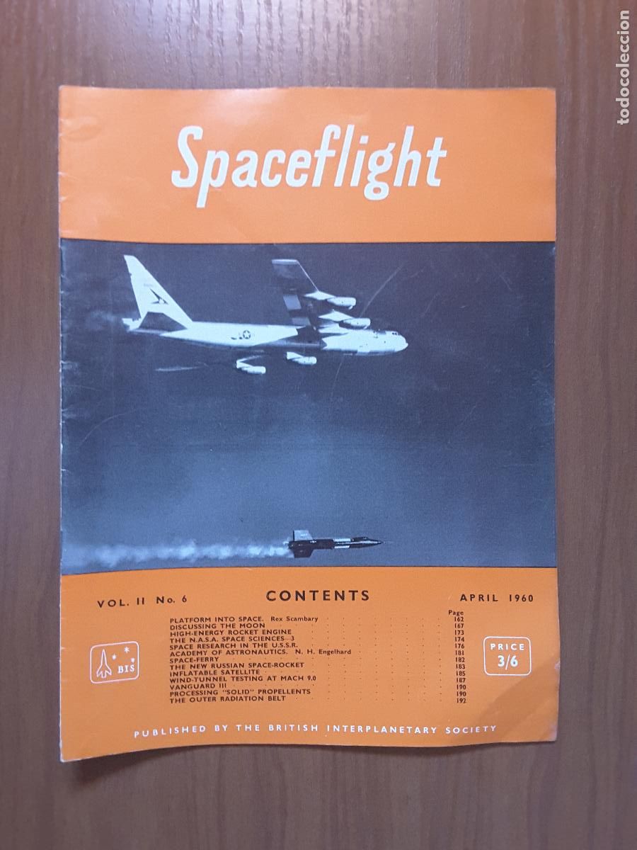 Colecionismo de Revistas e Jornais: Spaceflight Vol. 2 No 6. Revista exploraci&oacute;n del espacio en ingl&eacute;s.