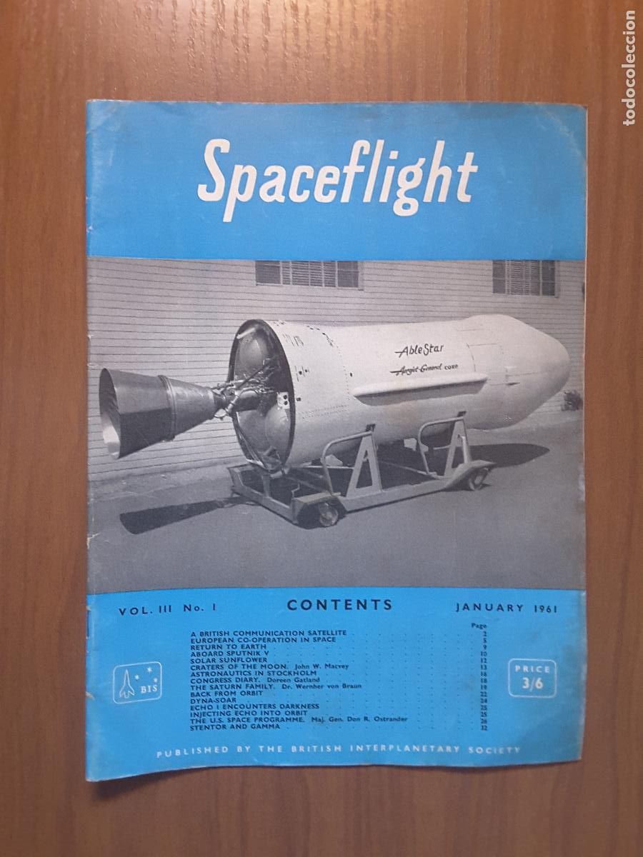 Sammeln von Zeitschriften und Zeitungen: Spaceflight Vol. 3 No 1. Revista exploraci&oacute;n del espacio en ingl&eacute;s.