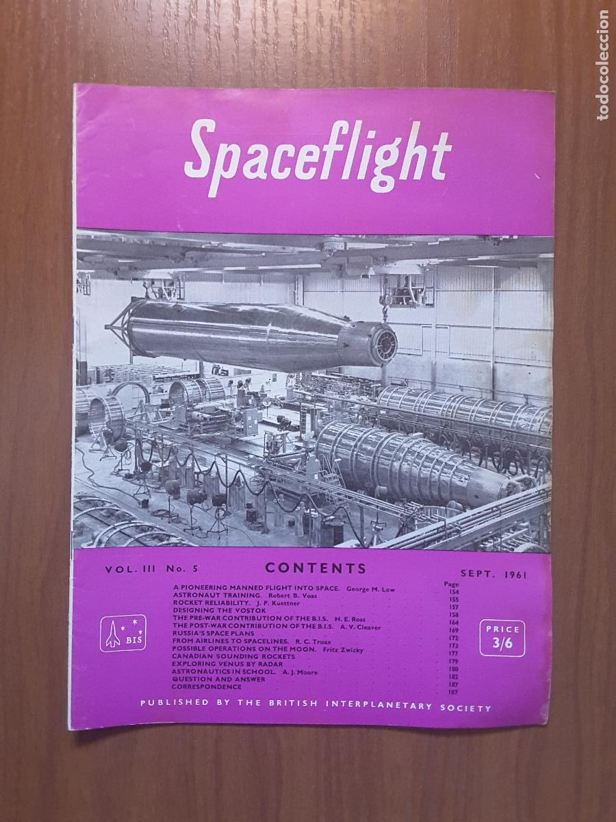 Colecionismo de Revistas e Jornais: Spaceflight Vol. 3 No 5. Revista exploraci&oacute;n del espacio en ingl&eacute;s.
