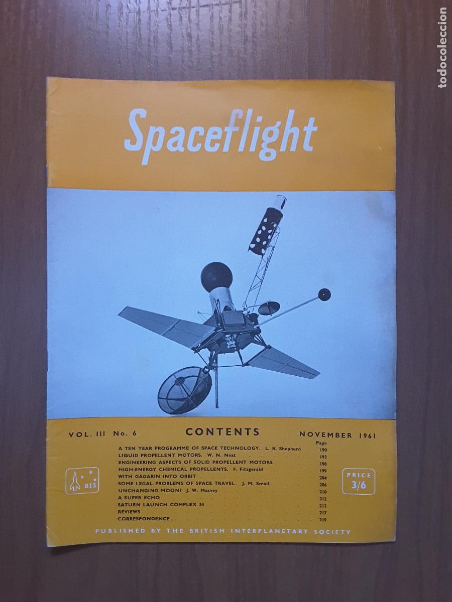 Collection Magazines and Newspapers: Spaceflight Vol. 3 No 6. Revista exploraci&oacute;n del espacio en ingl&eacute;s.