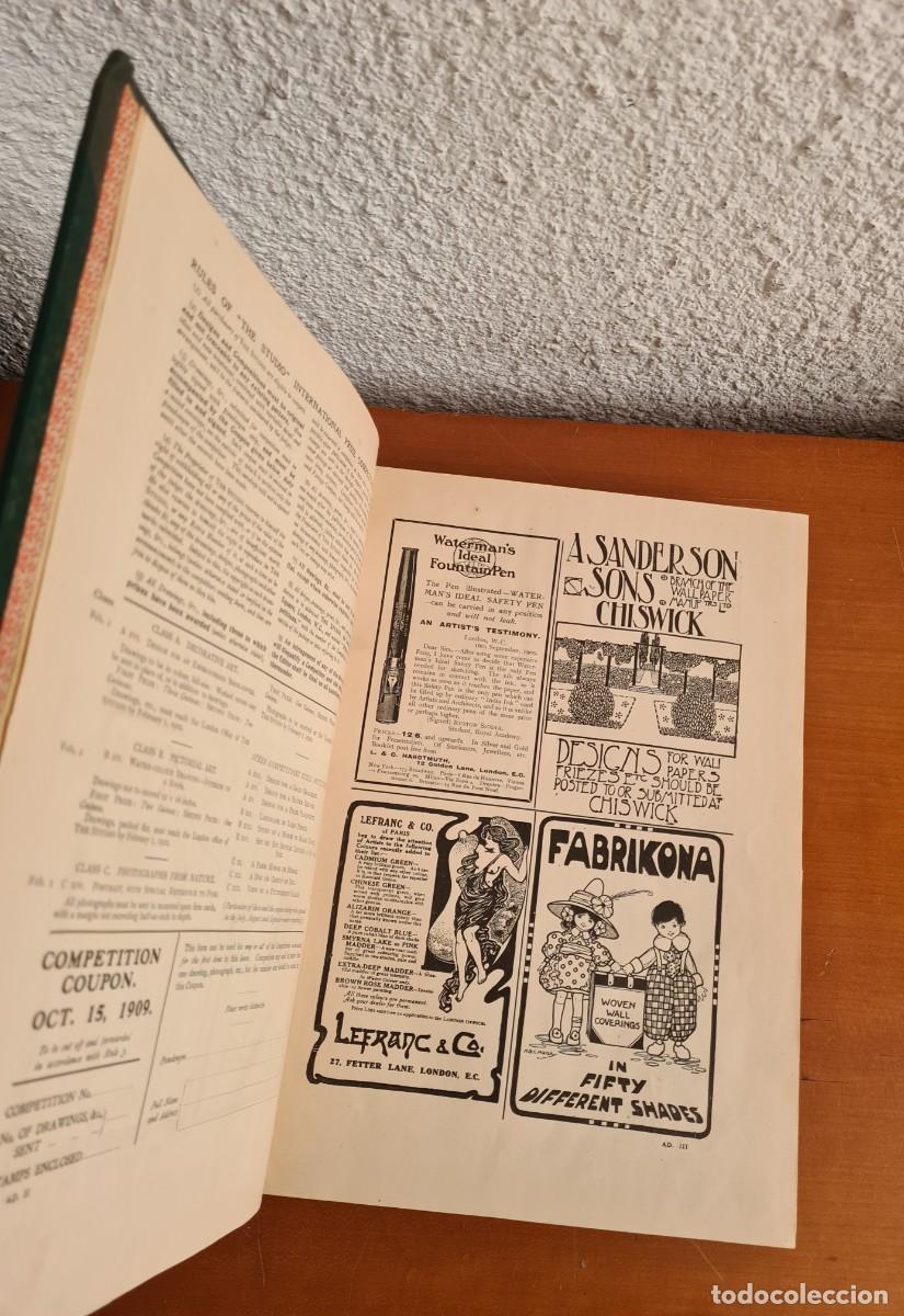 Coleccionismo de Revistas y Peri&oacute;dicos: 3 Antiguas Revistas The Studio 1909 octubre noviembre diciembre - Dise&ntilde;o Art D&eacute;co Nouveau Escultura