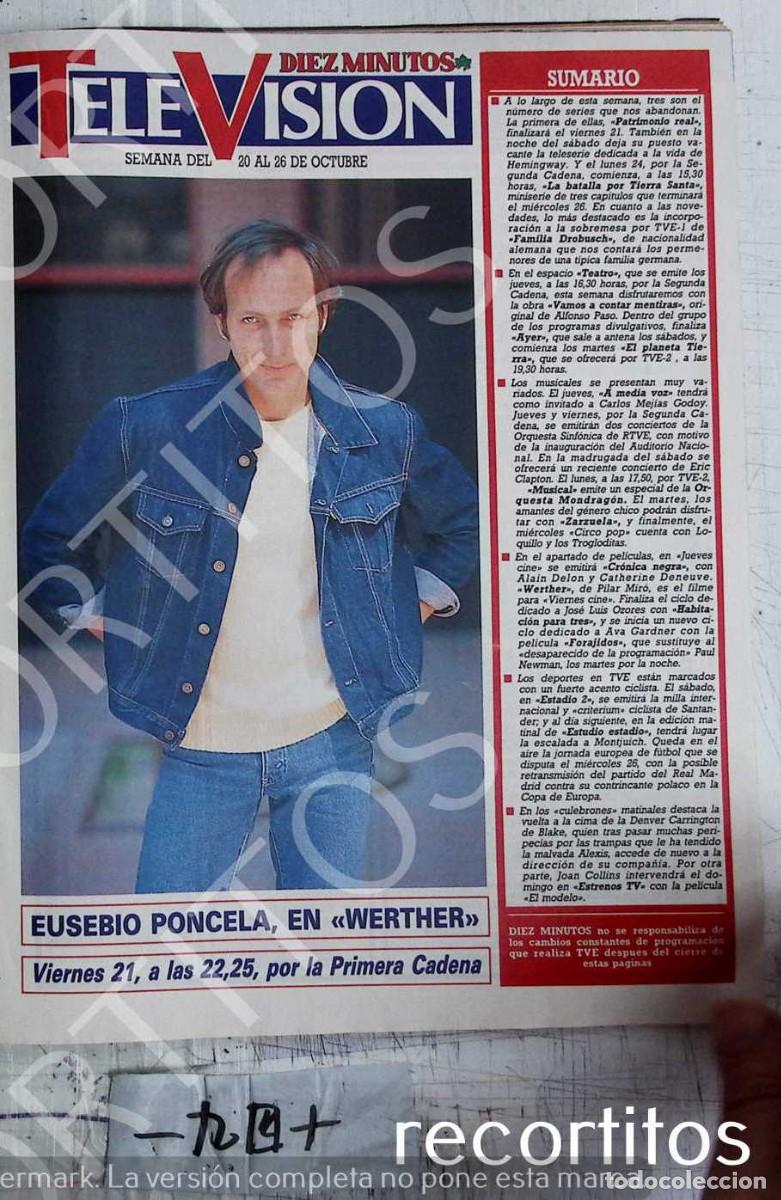Collezionismo di Riviste e Giornali: eusebio poncela WERTHER PILAR MIRO