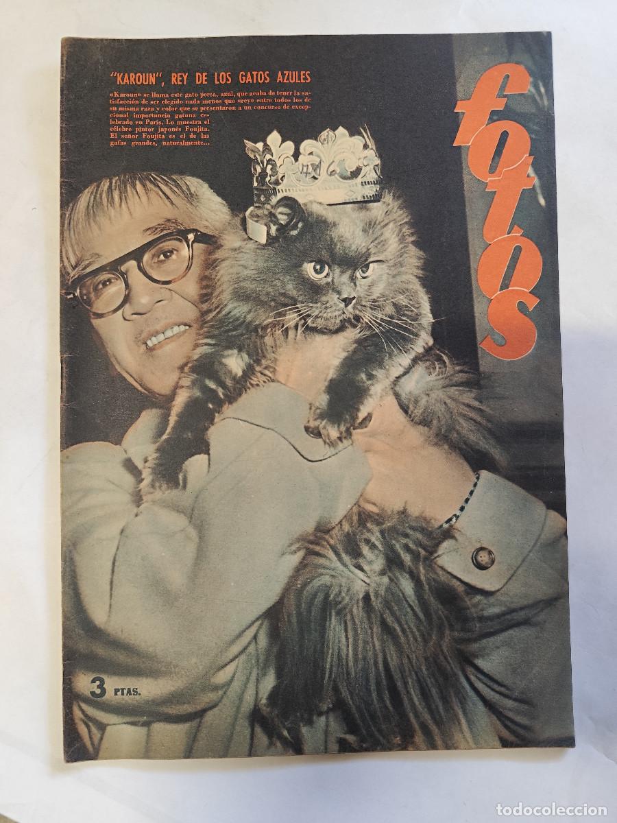 Collectionnisme de Revues et Journaux: Revista FOTOS. A&Ntilde;O 1950 KAROUN REY GATO PERSA HENRY WALLACE JUANITO MONJARDIN MONASTERIO BARCELONA