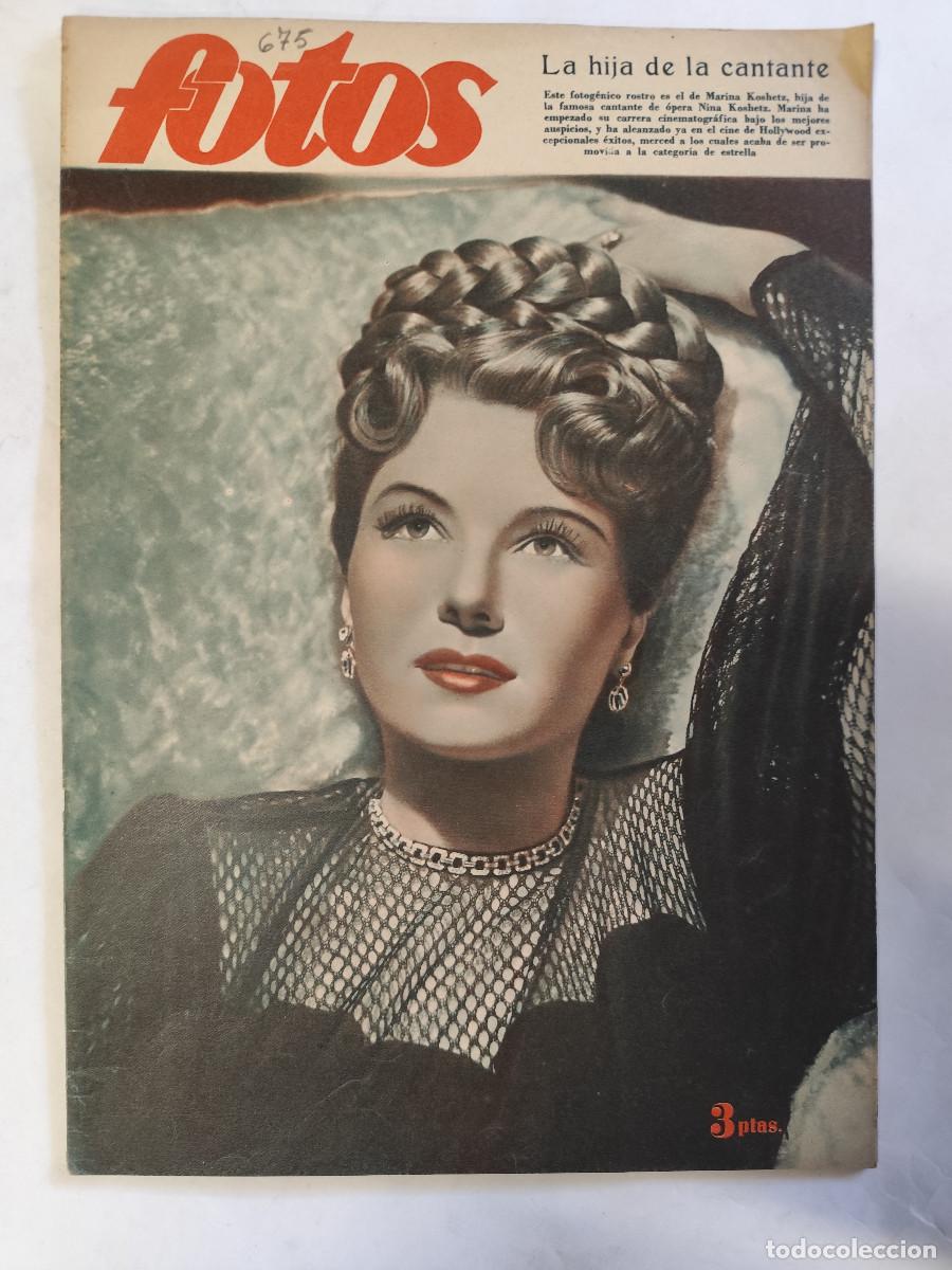 Collezionismo di Riviste e Giornali: Revista FOTOS. A&Ntilde;O 1950 MARINA KOSHETZ BARTOLOME SOLER SALVADOR DALI STRADIVARIUS