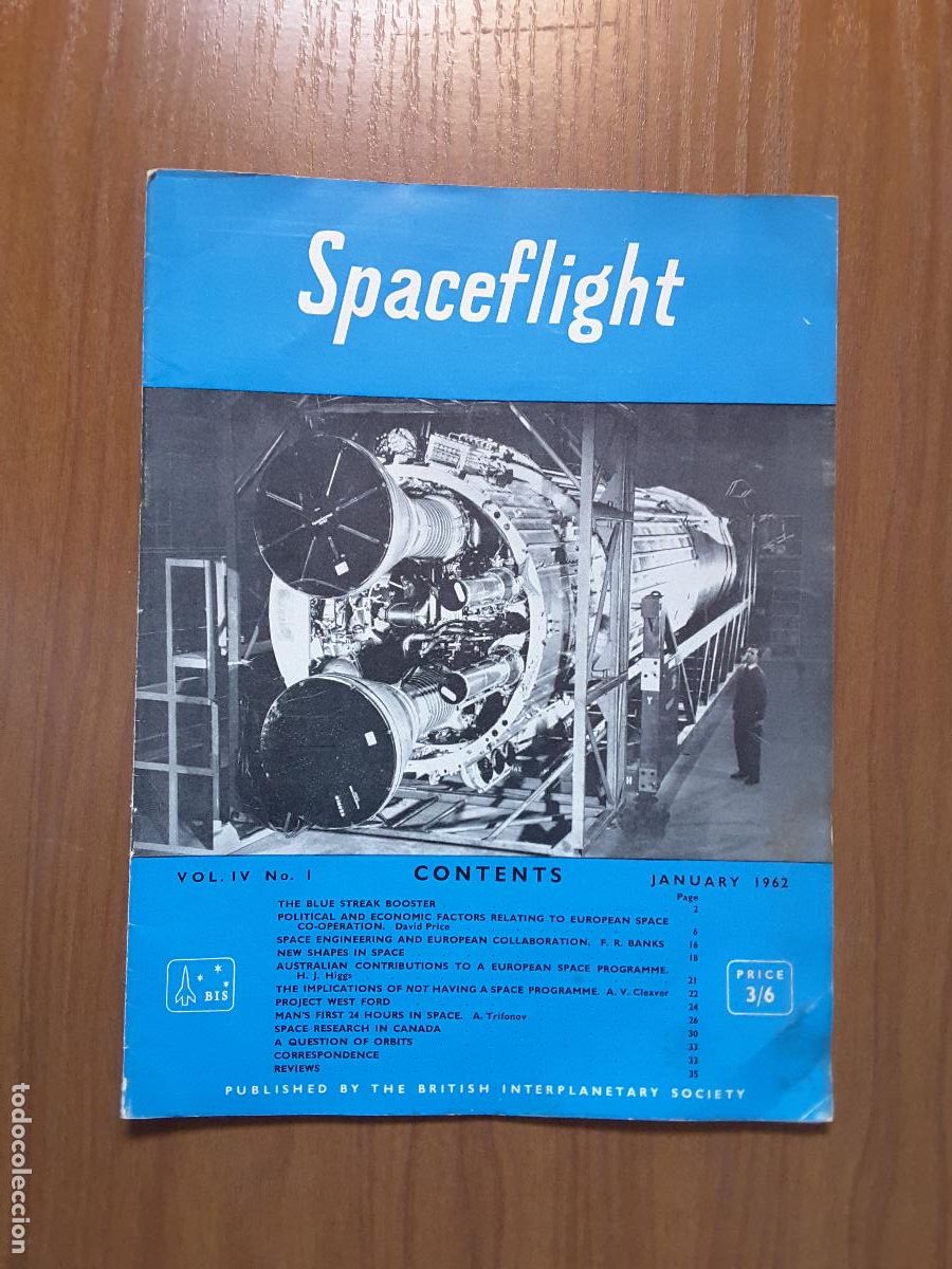 Collezionismo di Riviste e Giornali: Spaceflight Vol. 4 No 1. Revista exploraci&oacute;n del espacio en ingl&eacute;s.