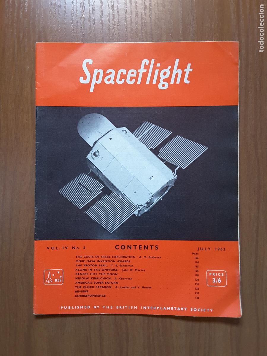 Collezionismo di Riviste e Giornali: Spaceflight Vol. 4 No 4. Revista exploraci&oacute;n del espacio en ingl&eacute;s.