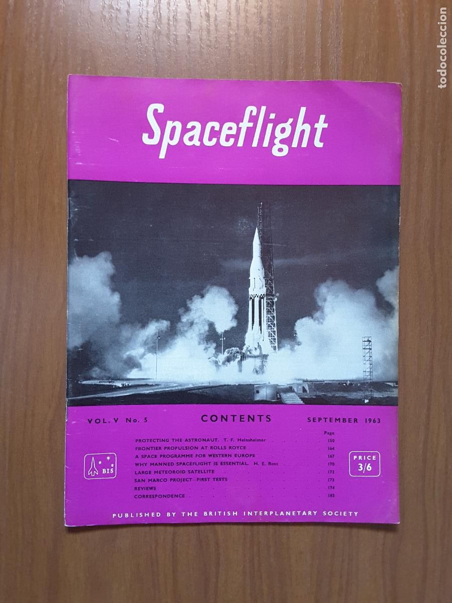 Colecionismo de Revistas e Jornais: Spaceflight Vol. 5 No 5. Revista exploraci&oacute;n del espacio en ingl&eacute;s.