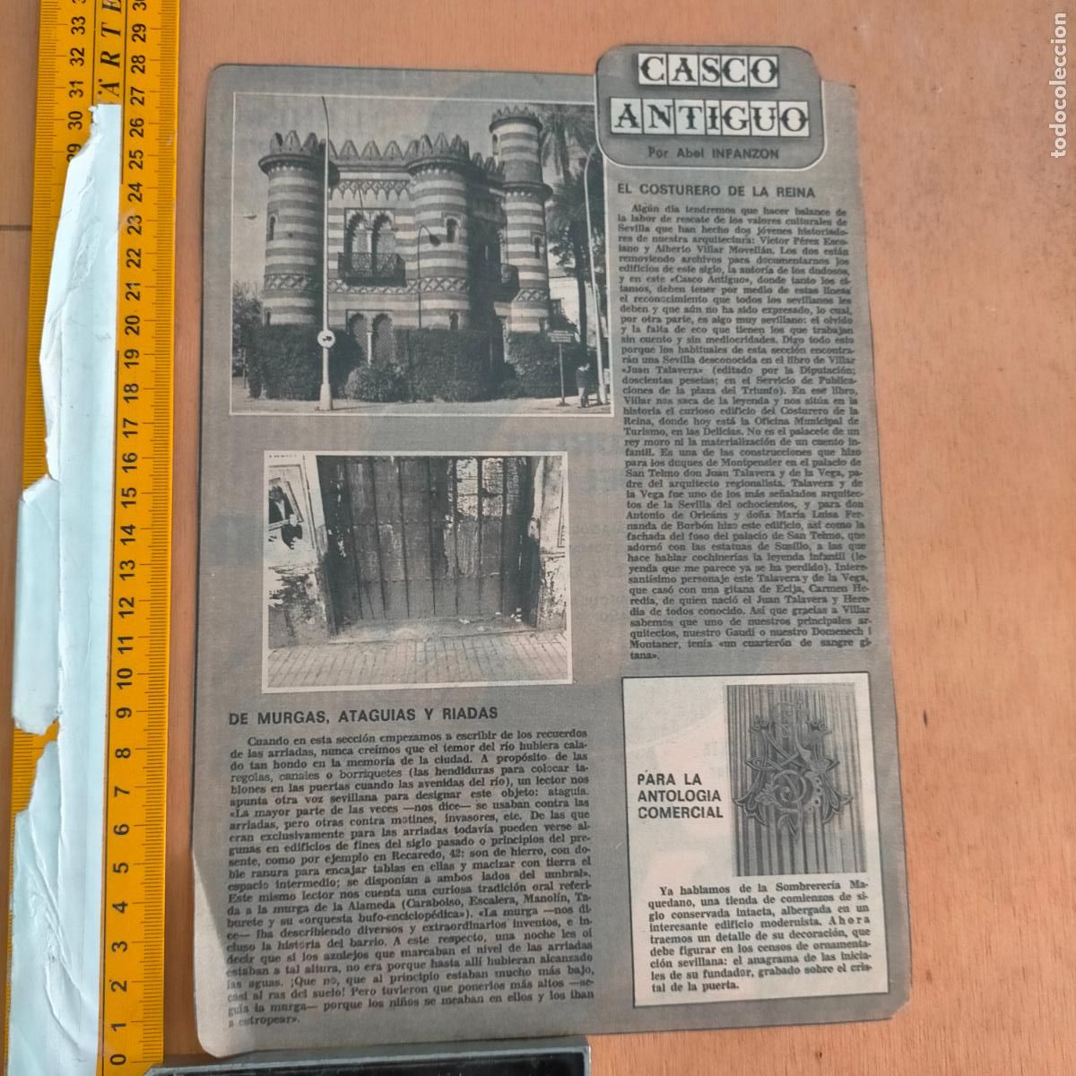 Collezionismo di Riviste e Giornali: NOTICIA SEVILLA CASCO ANTIGUO ANTONIO BURGOS - EL COSTURERO DE LA REINA - SOMBRERERIA - MURGAS
