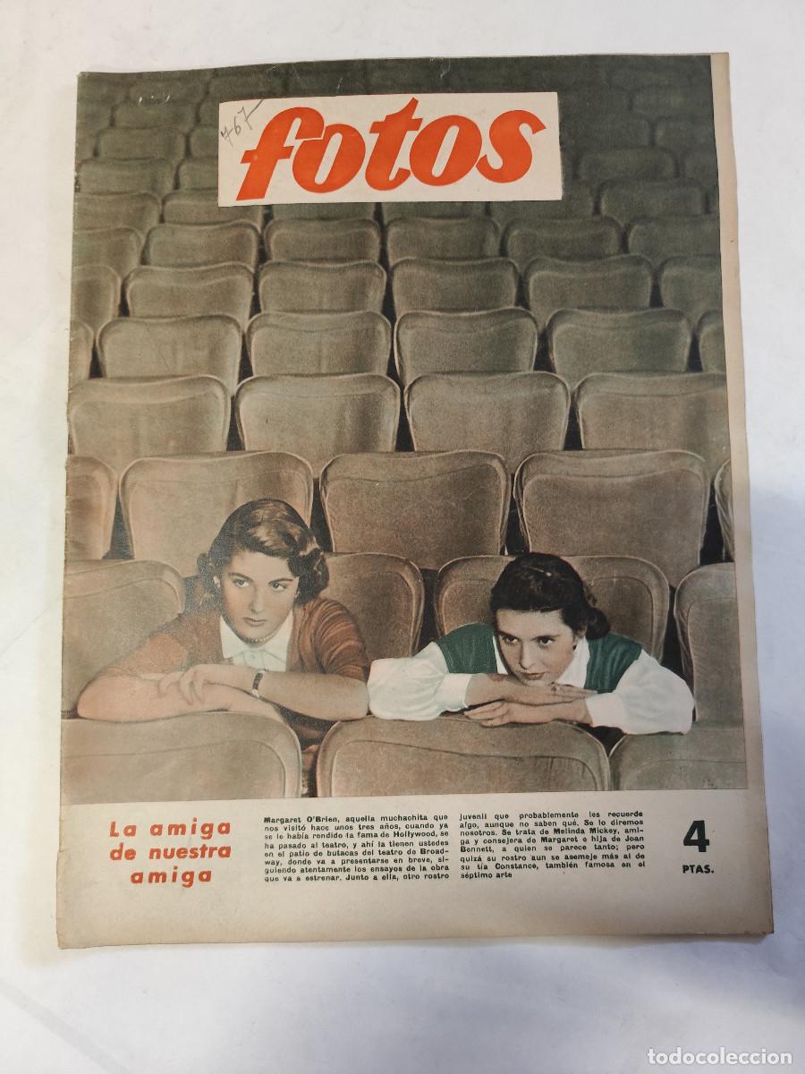 Coleccionismo de Revistas y Peri&oacute;dicos: Revista FOTOS. A&Ntilde;O 1951 GIBRALTAR, PINOCHO MONUMENTO ITALIA, EDUARDO DATO, MENENDEZ PELAYO