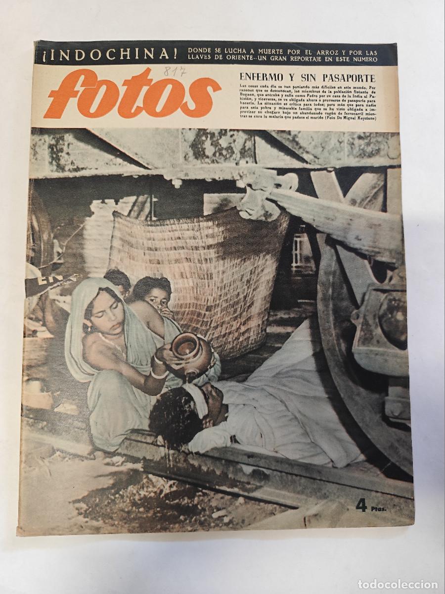 Collection Magazines and Newspapers: Revista FOTOS. A&Ntilde;O 1952 SOLDADOS GUERRA LIBERACION ESPERAN A FRANCO, KERMESSE FANTASTICA,