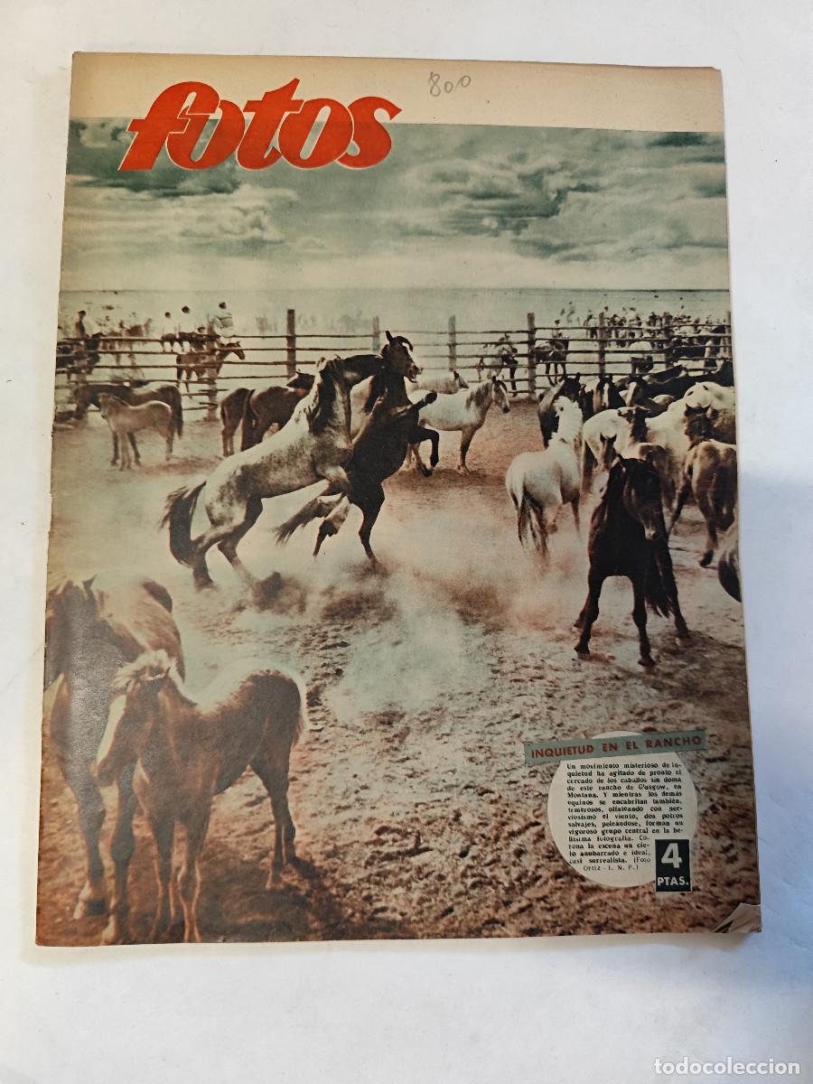 Coleccionismo de Revistas y Peri&oacute;dicos: Revista FOTOS. A&Ntilde;O 1952 VUELTA CICLISTA FRANCIA, PRIMER FERRY BOAT EN ESPA&Ntilde;A GIBRALTAR, FERIA BARCEL