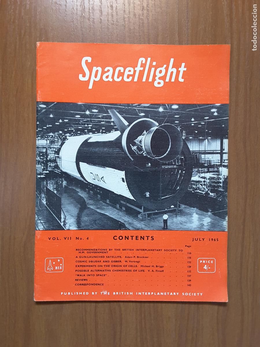Collezionismo di Riviste e Giornali: Spaceflight Vol. 7 No 4. Revista exploraci&oacute;n del espacio en ingl&eacute;s.