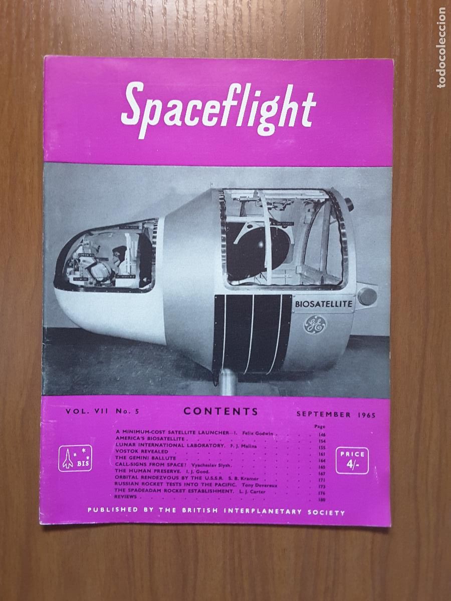 Colecionismo de Revistas e Jornais: Spaceflight Vol. 7 No 5. Revista exploraci&oacute;n del espacio en ingl&eacute;s.
