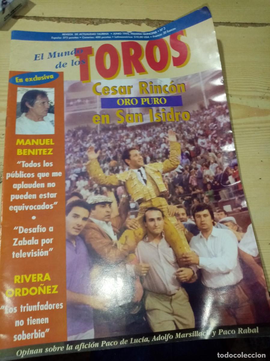 Sammeln von Zeitschriften und Zeitungen: REVISTA TAURINA. EL MUNDO DE LOS TOROS. JUNIO 1995. CESAR RINCON ORO PURO EN SAN ISIDRO. C1R